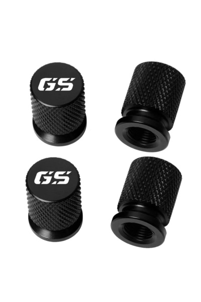 choice2 black GS Motorcycle Tire Valve Air Port Stem Cover Cap Plug CNC For B...