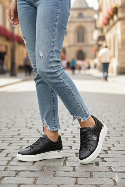 U.S. Polo Assn. حذاء رياضي نسائي أسود أصلي