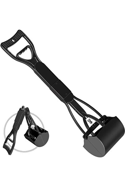 choice2 مجرفة فضلات الكلاب السوداء، مجرفة طويلة المقبض، تصميم كبير قابل للطي،...