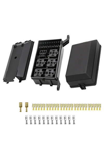 choice2 style 3 12V 6 Slots Pre-Wired Fuse Relay Box, Universal Fuse Distribu...