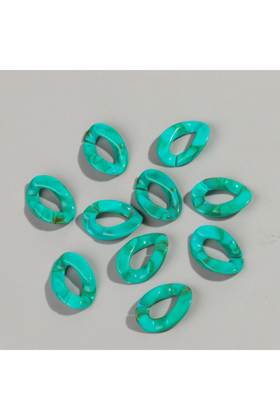 Choice19 20x30mm turquoise 30pcs 20x30mm Acrylic Dual Color Cuban Link Chain ...