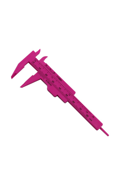 Choice4 مقياس فيرنييه صغير محمول من البلاستيك الأرجواني، بمقياس مزدوج من 0 إل...