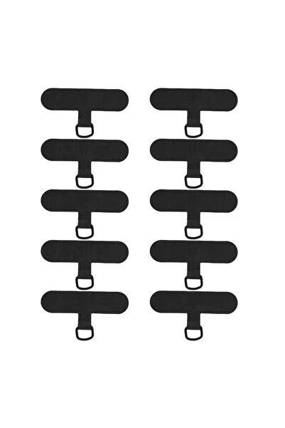 choice2 10 قطع من حبل تعليق الهاتف الأسود المصنوع من النايلون، مضاد للضياع، م...