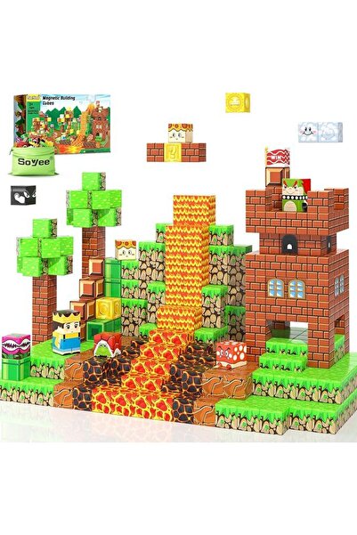 Choice5 ZH012 مجموعة بناء مغناطيسية إبداعية مكونة من 60 قطعة من الطوب الأسود،...