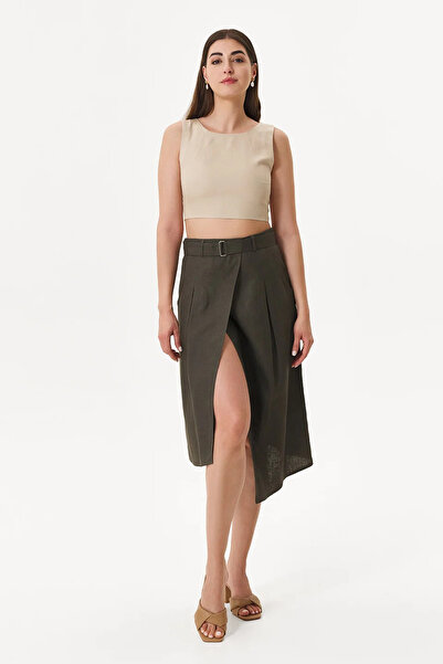EMA\T Asymmetric Linen Skirt