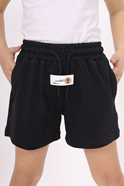 Toontoy Girl's Printed Basic Shorts with Elastic Waist and Pockets