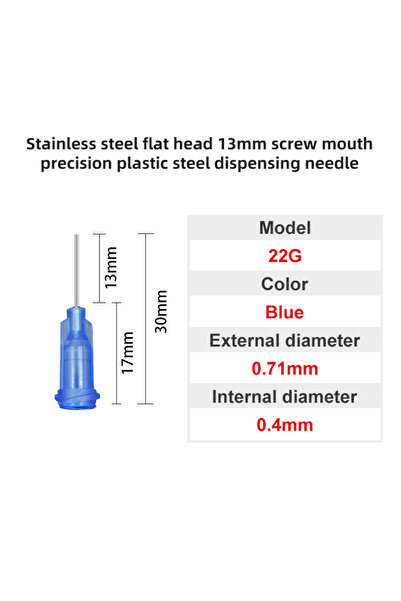 Choice10 13mm 22G 50Pcs 10G-34G 13mm Industrial dispensing needle glue needle...