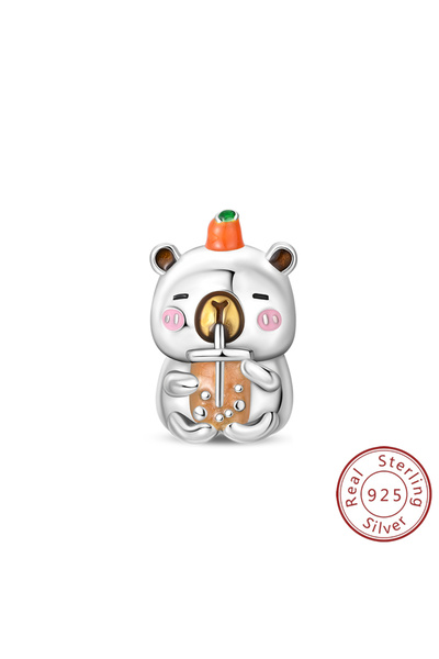 Choice9 PAC1842 Hot Sales 925 Sterling Silver Charms Pendant Capybara Monkey ...