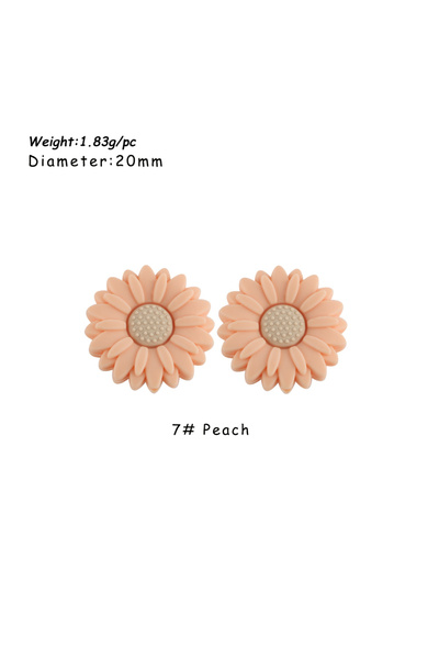 Choice12 15 قطعة من خرز السيليكون الصغير بلون الخوخ من كوفيكت، 5/15 قطعة من خ...