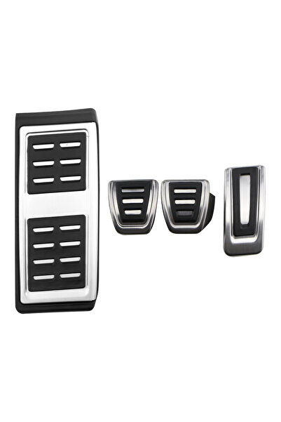 Choice4 غطاء دواسة قدم من الفولاذ المقاوم للصدأ مع مسند قدم للتسارع والفرامل ...