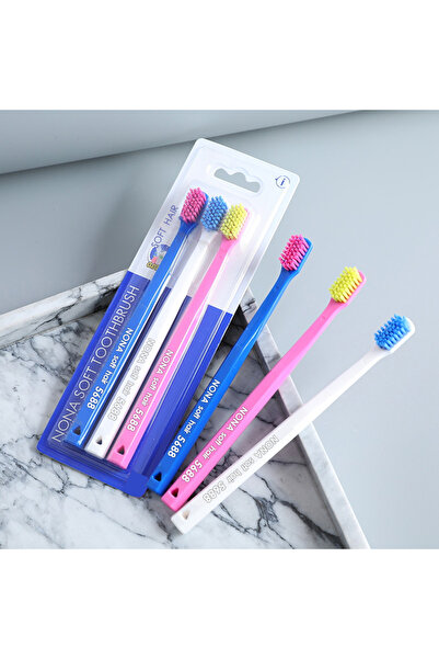 Choice فرشاة أسنان وايت نونا فائقة النعومة من الألياف الدقيقة، فرشاة أسنان يد...