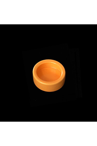 Choice5 Orange round S Reptile Water Food Bowl Worm Dish Ceramic Pet Bowls An...
