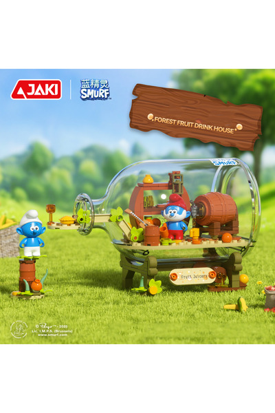 Choice3 بيت مشروبات الفاكهة، غرفة الرسم، بيت السنافر السحري، مكعبات بناء، نمو...