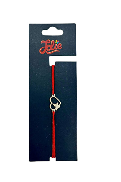 OEM Silver stainless steel bracelet with red string for children, Heart with ...