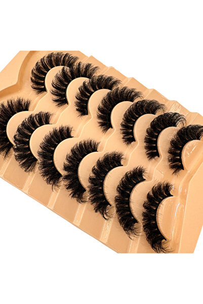 Choice7 7 أزواج 811 AMSDCN 7 أزواج من رموش المنك الصناعية، مظهر طبيعي كثيف، ر...