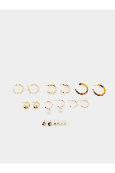 Styli Pack of 9 - Gold Hoop Earrings
