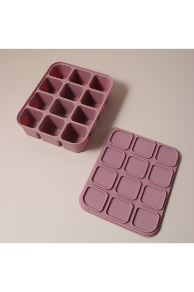 Choice1 12 grid wine 12 grid Food-Grade Silicone Baby Food Freezer Tray - Eas...