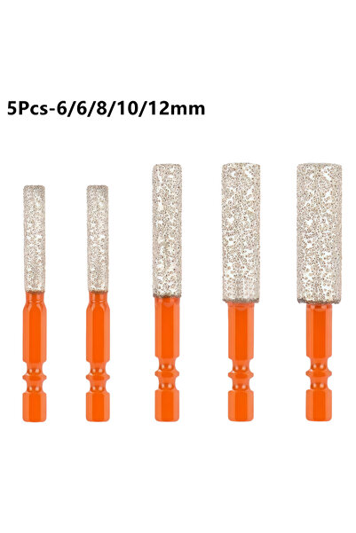 Choice6 5Pcs-6 6 8 10 12mm 6-12mm Hexagonal Shank Dry Ceramic Tile Diamond Dr...