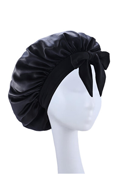Choice11 Black New Silky Bonnet For Sleeping Women Satin Bonnet Hair Bonnet N...