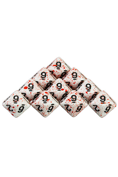 Choice5 10pcs D0-9 Dormia Dice DND Accessories Opaque White Acrylic Polyhedra...