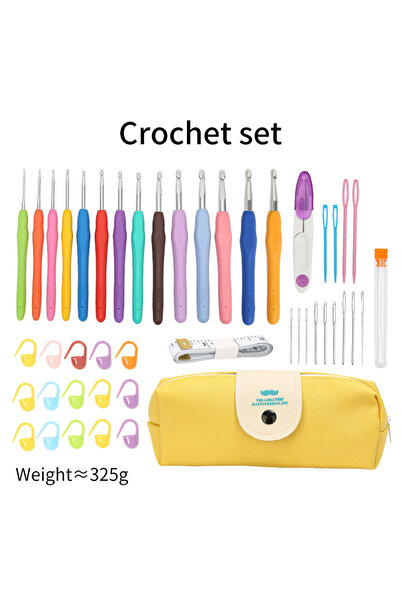 Choice1 مجموعة من 14 قطعة، 9/37 قطعة، مجموعة خطافات حياكة مريحة، مجموعة إبر ح...