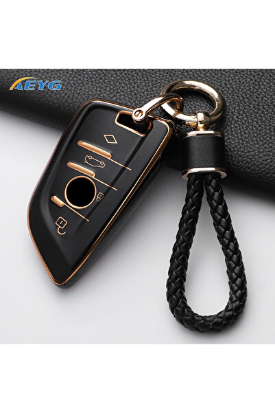 Choice5 Black Gold Set1 TPU Car Remote Key Case Cover Shell Fob For BMW X1 X3...