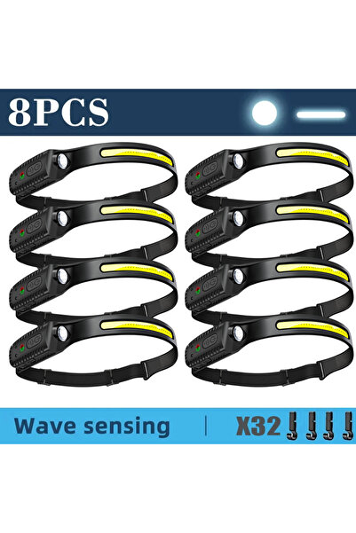 Choice1 مصباح رأس هايناست LED قابل لإعادة الشحن عبر منفذ USB، مزود ببطارية مد...