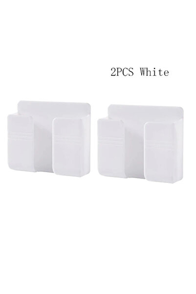 Choice3 2PCS White 1/2/4pcs Smartphone Stand Wall Mounted Storage Box Wall Mo...