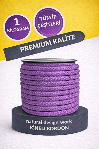 ndw natural design work İğneli Kordon Tress Polip / Polyesyer Ip 6/7 Mm Eflat...