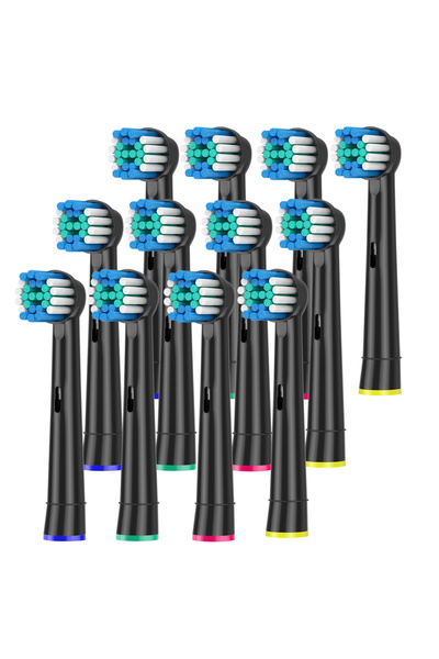Choice7 12pcs Black Replacement Toothbrush Heads Compatible with Oral B Profe...