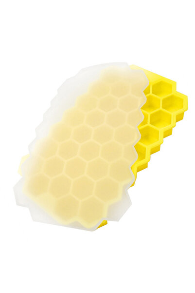 choice2 Yellow 37 Grids Silicone Meatball Mold With Lid Honeycomb Rice Ball M...