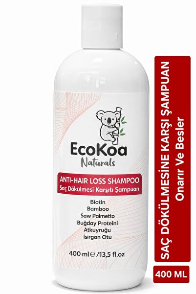 EcoKoa Naturals Anti-Hair Loss Shampoo – Saç Dökülmesi Karşıtı Şampuan 400 ml