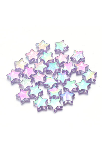 Choice9 11mm 100pcs Light Purple 100Pcs 11mm AB Color Five-pointed Star Beads...