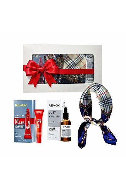 Revox Elysa Set – Lip Filler 12ml, Vitamin C Serum 20% 30ml, Scarf