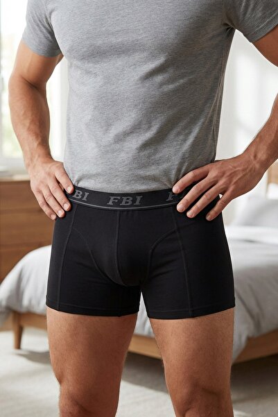 FBI Slimfit Plain Cotton and Lycra Men's Boxers