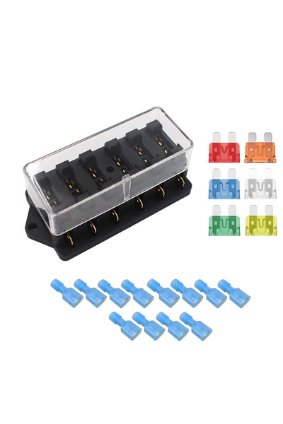 Choice3 صندوق فيوزات للسيارة بستة منافذ (4/6/8/10/12 منفذًا) - حامل فيوزات لل...