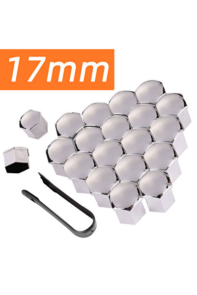 Choice1 Silver (17mm) 17mm 19mm 21mm 20pcs Car Wheel Protection Cover Nut Cov...
