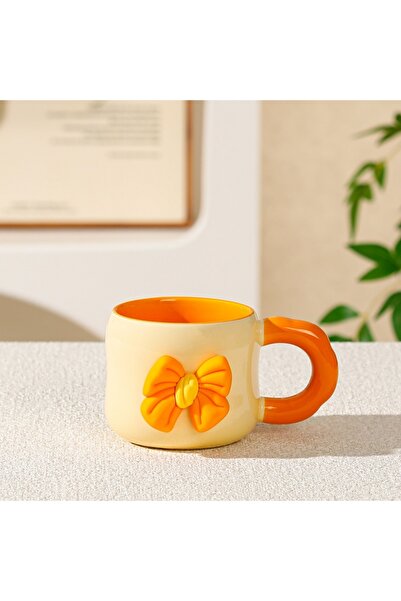 Livava Ceramic Mug with Ribbon Design, Stylish Design, Gift Boxed, Coffee & T...