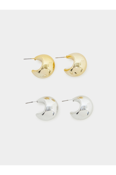 Styli Pack of 2 - Statement Hoop Earrings