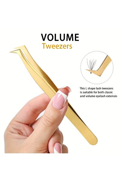 choice2 Word 7 High Precision Lash Tweezers Set - Includes 3 Stainless Steel ...