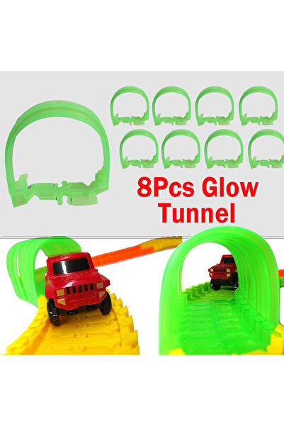 Choice3 8Pc Tunnel DIY with Map Assemble Stunt Car Variety Universal Racing S...