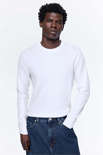 H&M Waffled jersey top