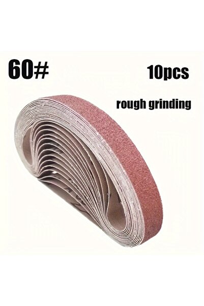 Choice3 10 قطع من ورق الصنفرة 60 حبيبة، 520 × 20 مم، 10 قطع من حزام صغيرة لطح...