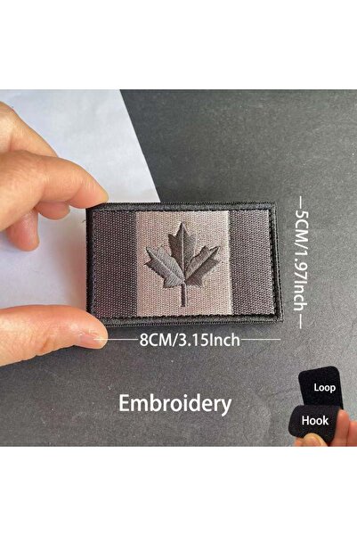 Choice16 تطريز 06 - علم كندا البني، شارة ورقة القيقب، تطريز قماشي، رقع PVC، ع...