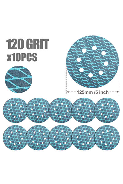 Choice5 10 قطع من ورق الصنفرة CMCP ذو حبيبات 120، 10 قطع من أقراص الصنفرة الم...