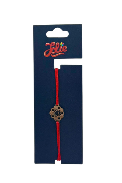 OEM Silver stainless steel bracelet with red string for children, Heart model...