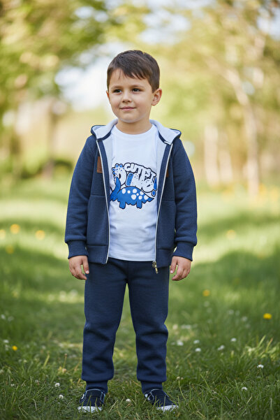 minitrends Vafel tkanina 100% pamuk Treći set sa kapuljačom za dečake