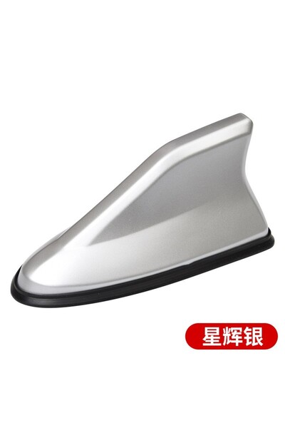 Choice1 غطاء هوائي زعنفة القرش الفضي مقاس 17 سم لسقف السيارة، مصنوع من ألياف ...