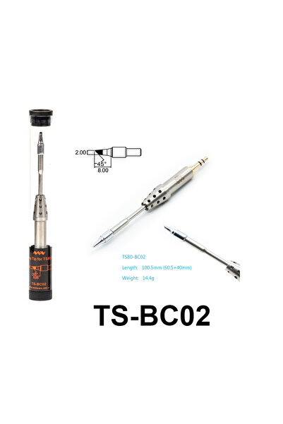 choice2 رأس TS-BC02، مكواة لحام ذكية MINIWARE TS80P بقوة 30 واط، منفذ من النو...