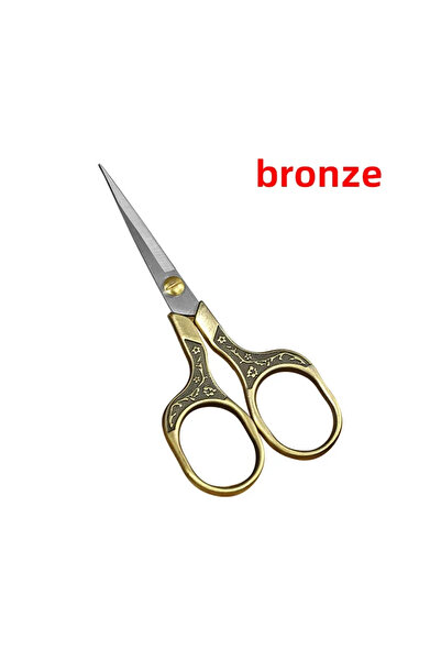choice2 Bronze 1PC Sewing Scissors Stainless Steel Retro Embroidery Tailor Sc...